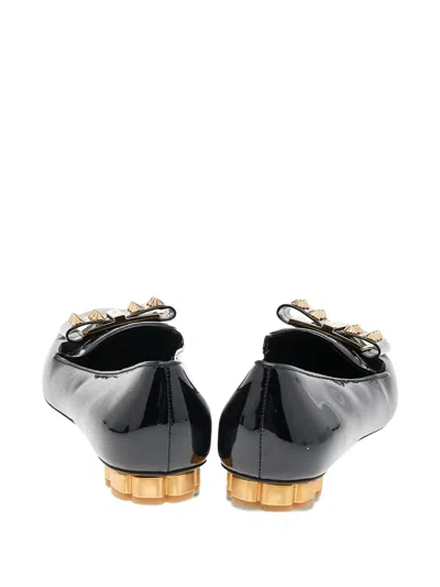 Pre-owned Ferragamo Leather Slippers In Black
