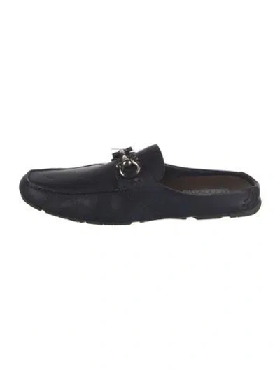 Pre-owned Ferragamo Leather Slippers In Blue