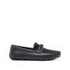 Ferragamo Leather Sneakers In Blue