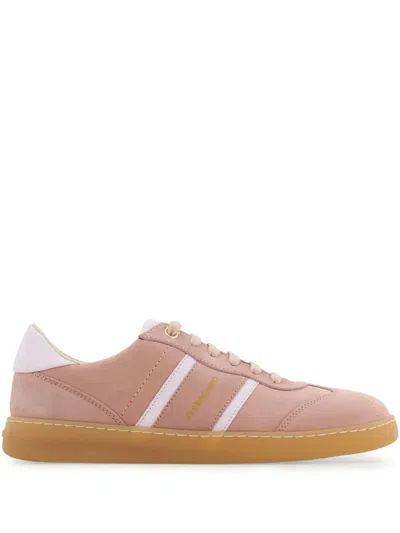 Ferragamo Leather Sneakers In Pink