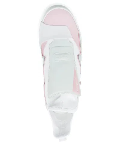 Ferragamo Leather Sock Sneakers In White