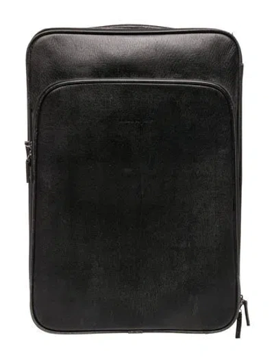 Pre-owned Ferragamo Leather Suitcase In Black