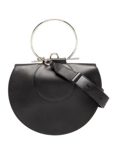 Pre-owned Ferragamo Leather Top Handle Bag In Black
