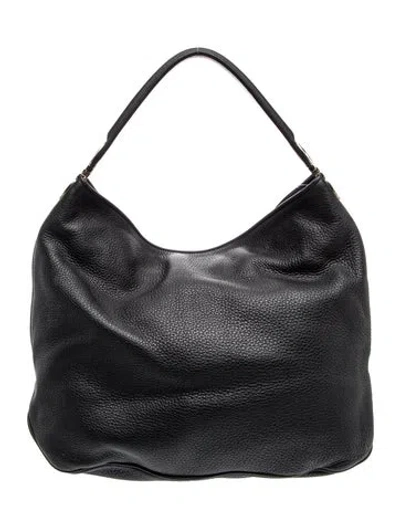 Pre-owned Ferragamo Leather Top Handle Bag In Black