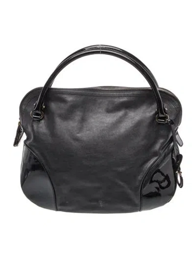 Pre-owned Ferragamo Leather Top Handle Bag In Black