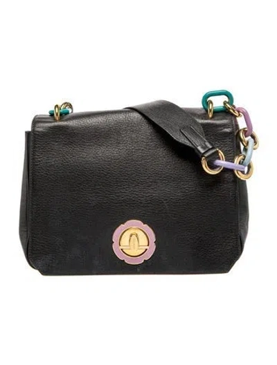 Pre-owned Ferragamo Leather Top Handle Bag In Black