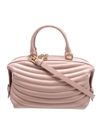 Pre-owned Ferragamo Leather Top Handle Bag In Pink