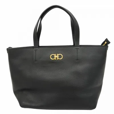 Pre-owned Ferragamo Leather Tote Bag () In Black