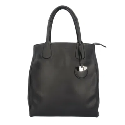 Pre-owned Ferragamo Leather Tote Bag () In Black