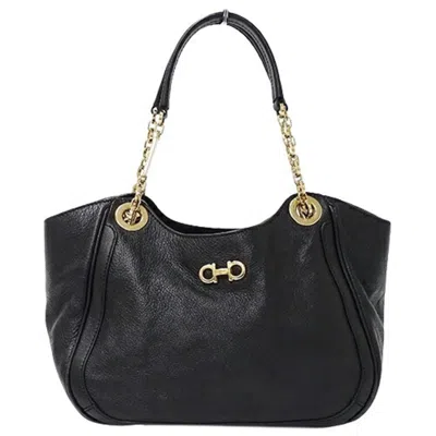 Pre-owned Ferragamo Leather Tote Bag () In Black