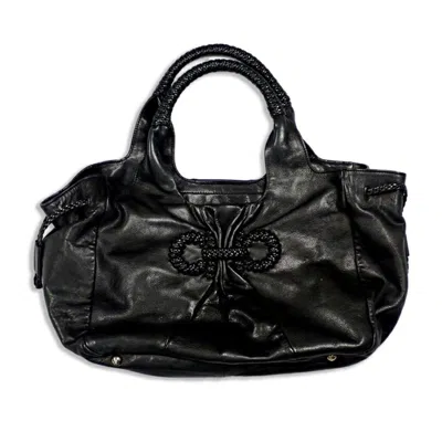 Pre-owned Ferragamo Leather Tote Bag () In Black