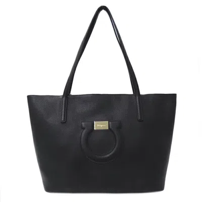 Pre-owned Ferragamo Leather Tote Bag () In Black