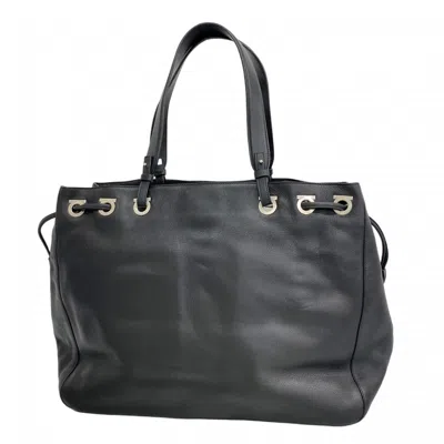 Pre-owned Ferragamo Leather Tote Bag () In Black