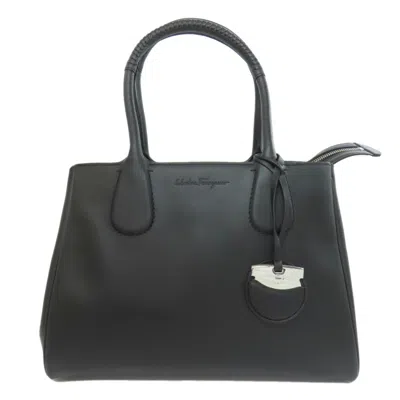 Pre-owned Ferragamo Leather Tote Bag () In Black