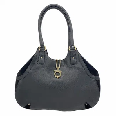 Pre-owned Ferragamo Leather Tote Bag () In Black