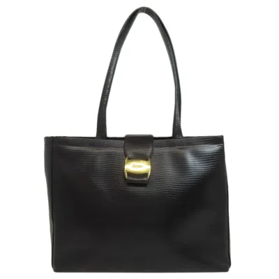 Pre-owned Ferragamo Leather Tote Bag () In Black