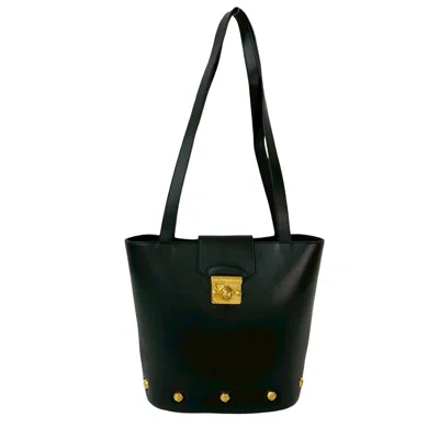 Pre-owned Ferragamo Leather Tote Bag () In Black