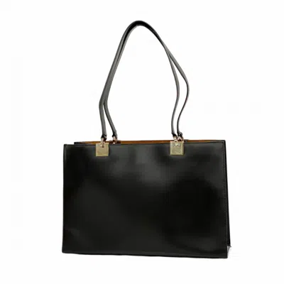 Pre-owned Ferragamo Leather Tote Bag () In Black