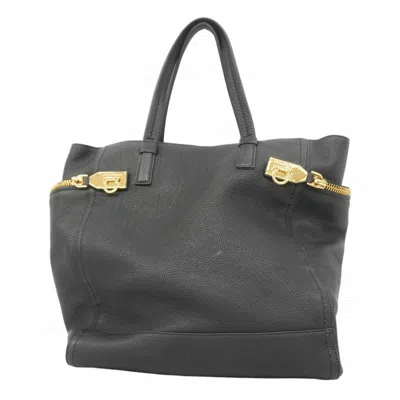 Pre-owned Ferragamo Leather Tote Bag () In Black