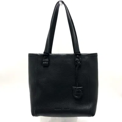 Pre-owned Ferragamo Leather Tote Bag () In Black