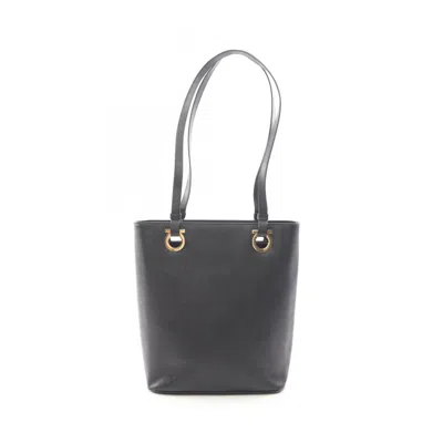 Pre-owned Ferragamo Leather Tote Bag () In Black