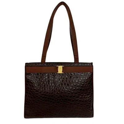Pre-owned Ferragamo Leather Tote Bag () In Brown