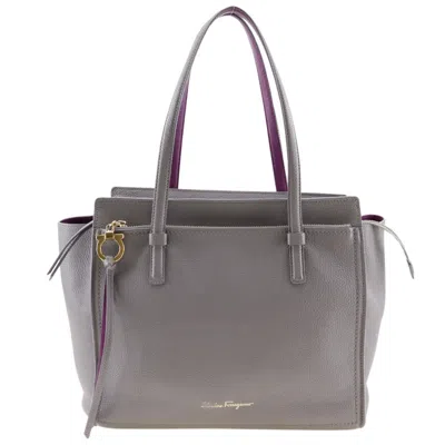 Pre-owned Ferragamo Leather Tote Bag () In Grey