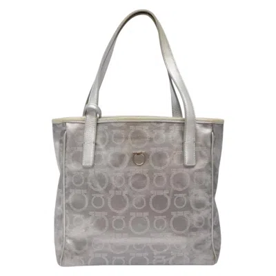 Pre-owned Ferragamo Leather Tote Bag () In Silver