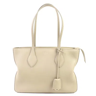 Pre-owned Ferragamo Leather Tote Bag () In Beige