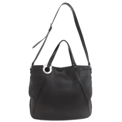 Pre-owned Ferragamo Leather Tote Bag () In Black
