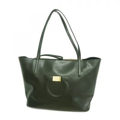 Pre-owned Ferragamo Leather Tote Bag () In Black