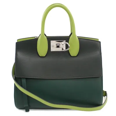 Pre-owned Ferragamo Leather Tote Bag () In Green