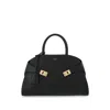 Ferragamo Mini Clutch Embellished Gancini Buckles In Black