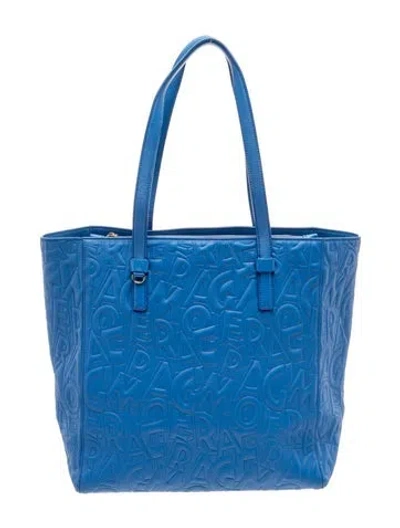 Pre-owned Ferragamo Leather Tote In Blue