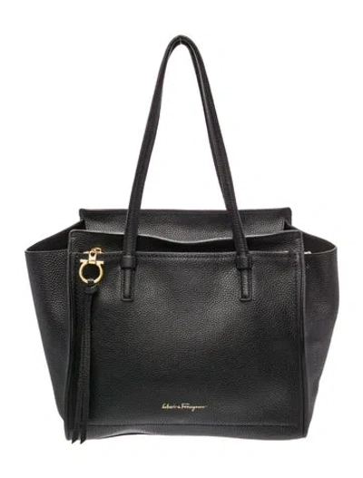 Pre-owned Ferragamo Leather Tote In Blue