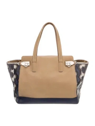 Pre-owned Ferragamo Leather Tote In Brown
