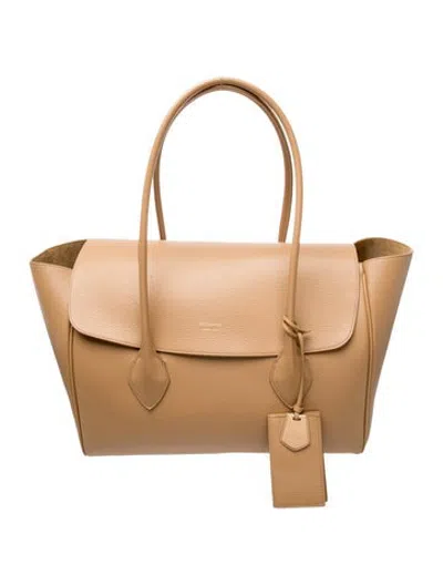 Pre-owned Ferragamo Leather Tote In Brown/neutrals
