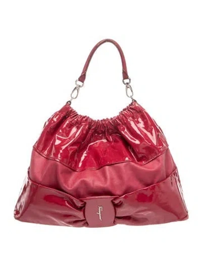 Pre-owned Ferragamo Leather Tote In Red
