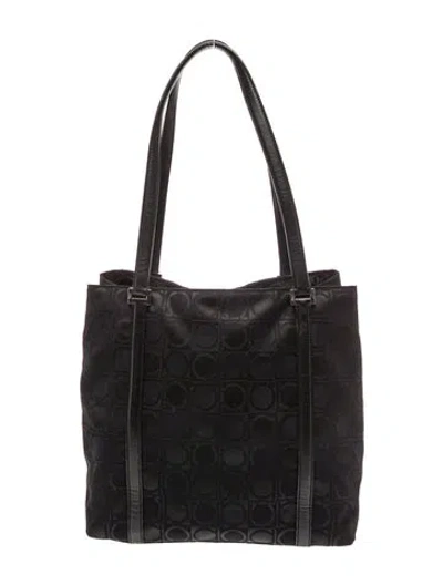 Pre-owned Ferragamo Leather Tote W/ Tags In Black