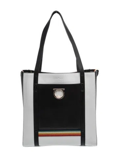 Pre-owned Ferragamo Leather Tote W/ Tags In Black