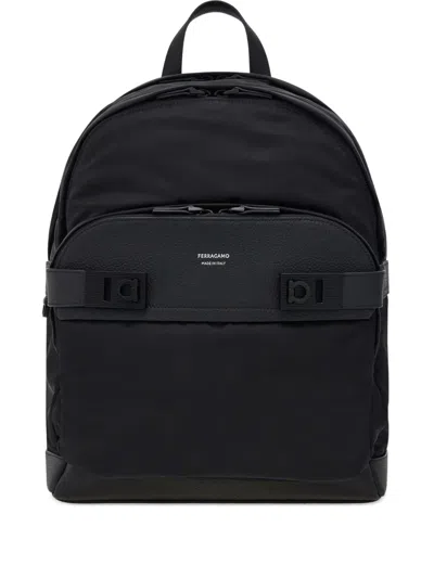 Ferragamo Rucksack Mit Lederdetails