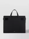 Ferragamo Leather Twins Top Handles Buckle Briefcase