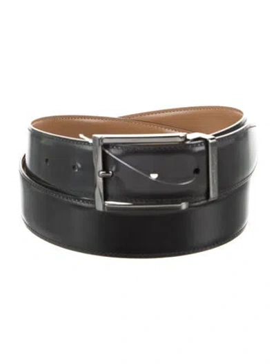 Pre-owned Ferragamo Leather Waist Belt In Black