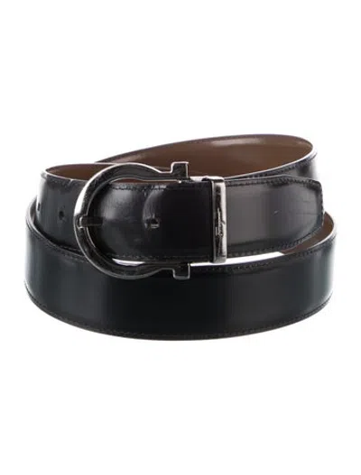 Pre-owned Ferragamo Leather Waist Belt In Black/brown