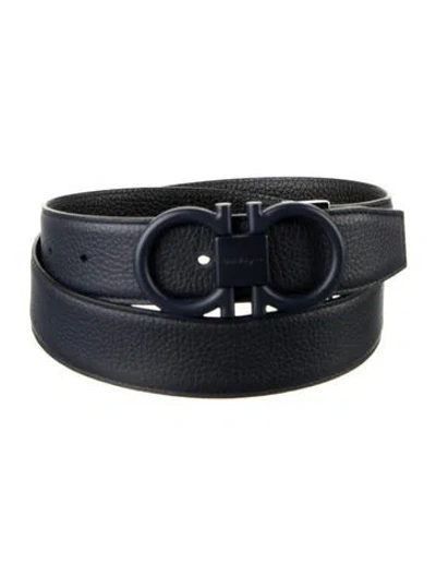 Pre-owned Ferragamo Leather Waist Belt In Blue
