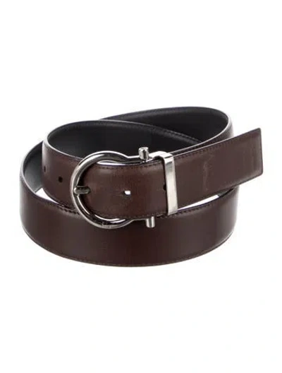 Pre-owned Ferragamo Leather Waist Belt In Brown