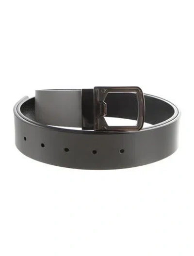 Pre-owned Ferragamo Leather Waist Belt In Gray
