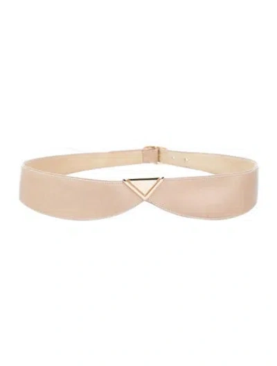 Pre-owned Ferragamo Leather Waist Belt In Neutral