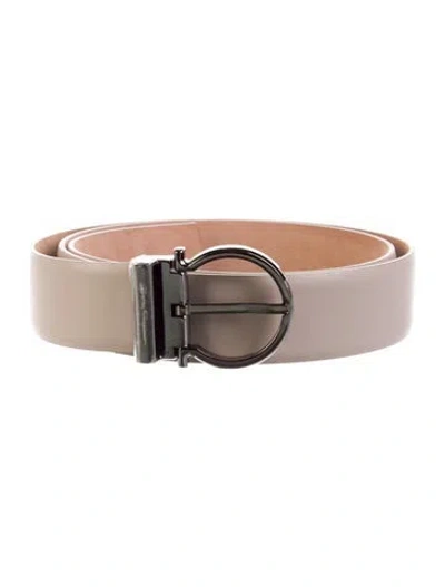 Pre-owned Ferragamo Leather Waist Belt W/ Tags In Neutral