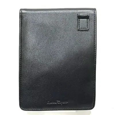 Pre-owned Ferragamo Leather Wallet (bi-fold) () In Black